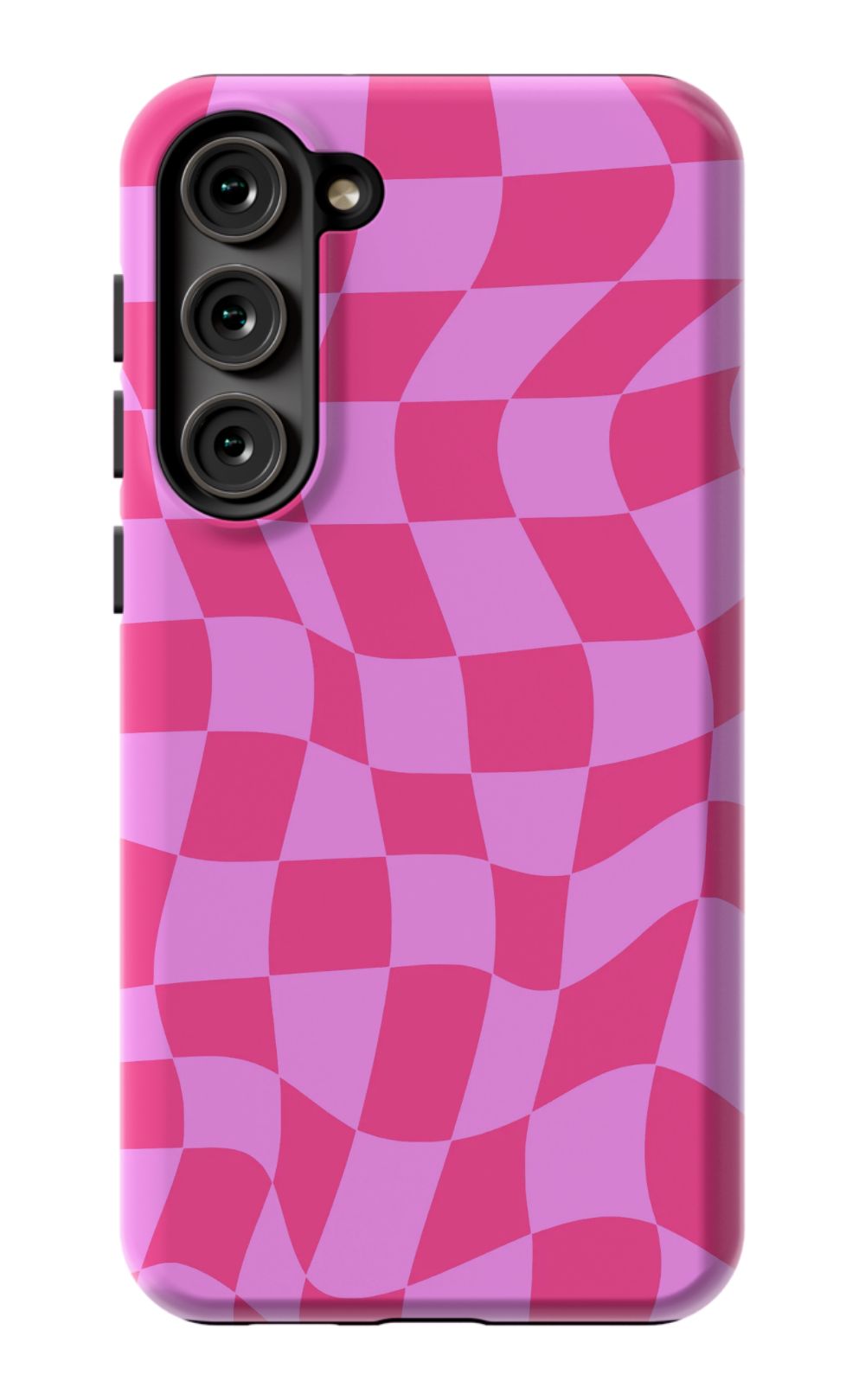Pink Distorted Checkered Phone Case - B7Cases